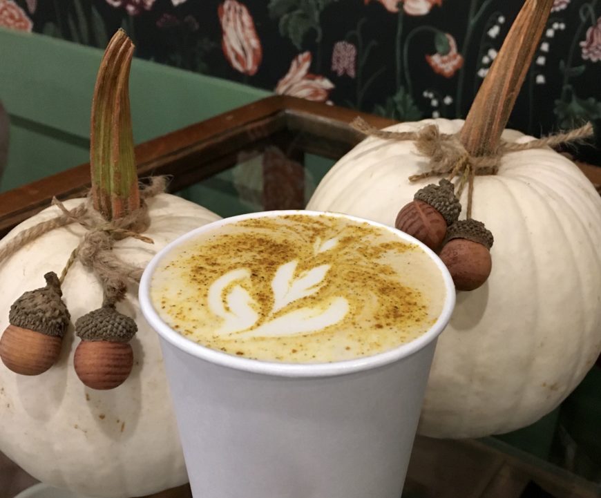 Pumpkin Chai Latte at Cup & Saucer Brevard, North Carolina 10/30