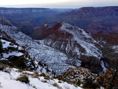 Homeschoolers homeschooling family travel adventure things to do with kids teens grand canyon village arizona az national parks nps snowy sunset desert view watchtower grand canyon sunset spgfan smiles per gallon
