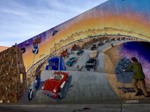 Homeschoolers homeschooling family travel adventure things to do with kids teens albuquerque new mexico nm downtown route 66 mother road street art murals historic buildings spgfan smiles per gallon murosABQ los muros de burque
