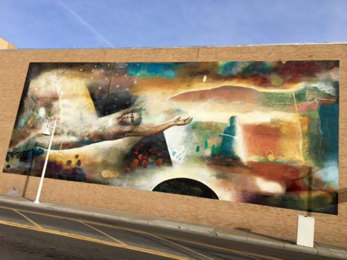 Homeschoolers homeschooling family travel adventure things to do with kids teens albuquerque new mexico nm downtown walking route 66 mother road street art murals historic buildings spgfan smiles per gallon
