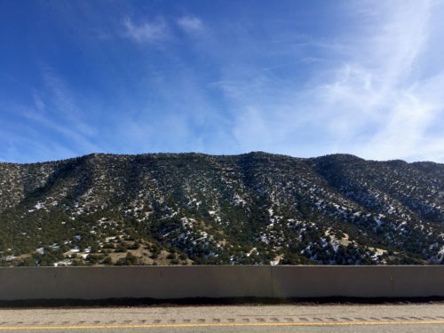 Homeschoolers homeschooling family adventure travel things to do with kids teens santa rosa moriarty new mexico desert snow interstate 40 i40 driving winter weather spgfan smiles per gallon 
