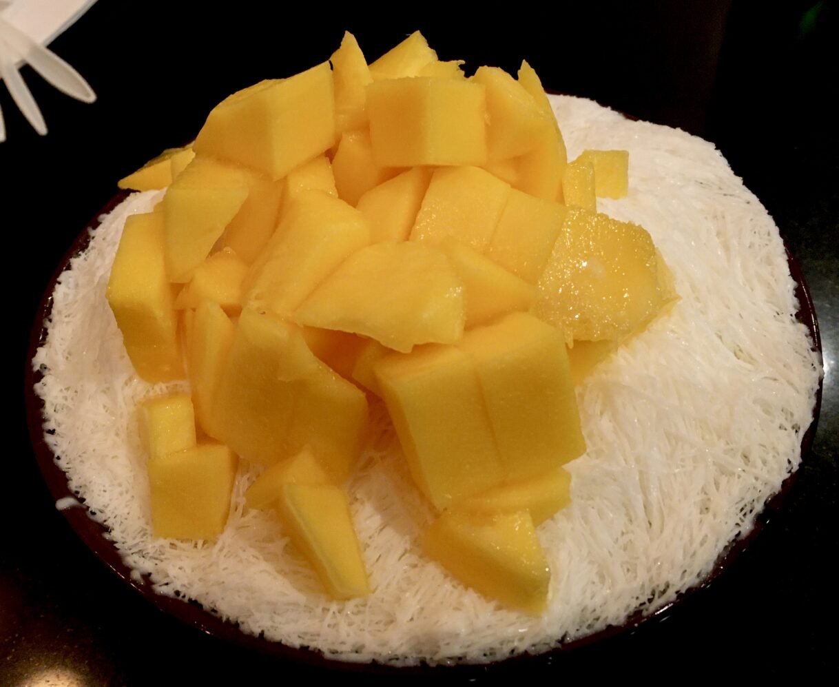 Mango Snow Flower Bingsu at Little Bean Cafe Koreatown Galleria Los