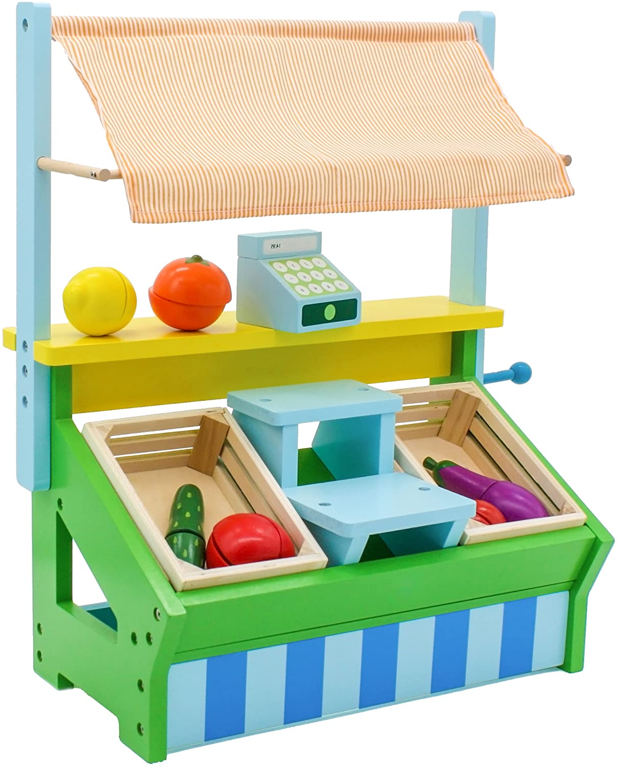 Hip Kids Food, Farm, and Fun LondonKate Wooden Farmers Market Fruit and Vegetable Stand