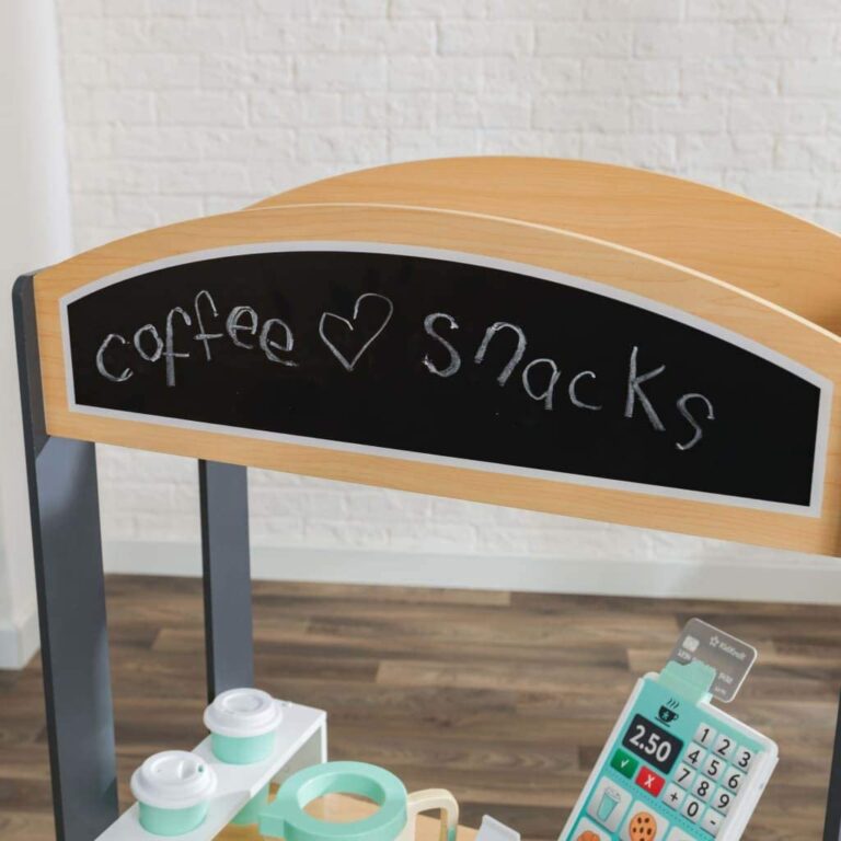 Hip Kids Food, Farm, and Fun KidKraft Lets Pretend Shopkeeper Stand