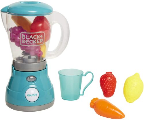 Mini Dream Kitchen Appliance Play Toy Set for Kids with Coffee Maker Blender & Tea Pot Accessories Plus Toy Fruit and Vegetable Foods for Imaginary