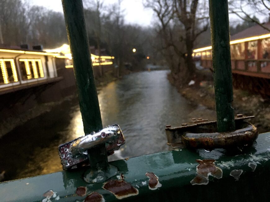 Love Locks on the Chattahoochee River Helen, 02/12/2021