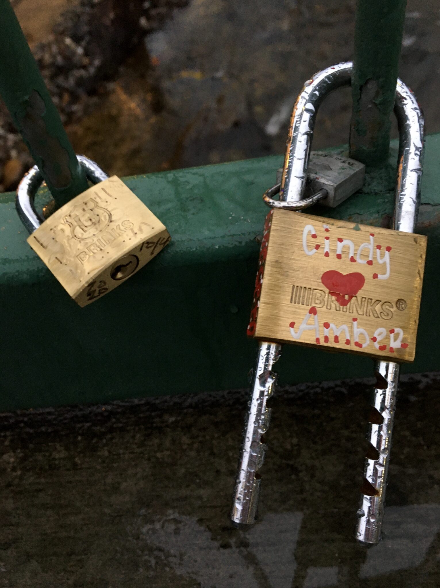 Love Locks on the Chattahoochee River Helen, 02/12/2021