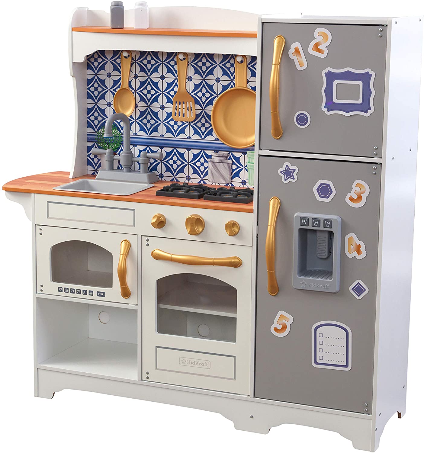 KidKraft Mosaic Play Kitchen with Refrigerator and