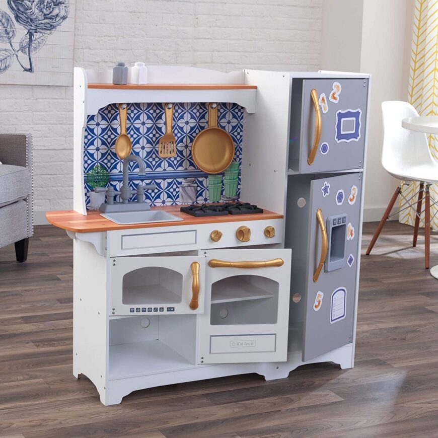 KidKraft Mosaic Play Kitchen with Refrigerator and