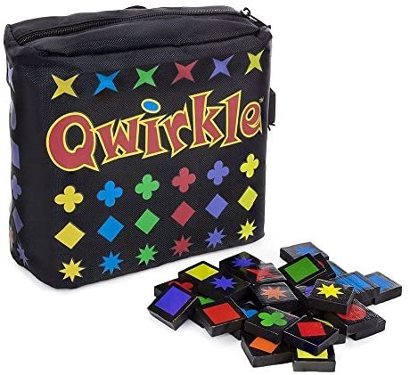 MindWare Qwirkle Strategy Games Pack of 2 – Travel Games Kit Includes  Qwirkle Travel and Qwirkle Rummy - Ages 6 and Up
